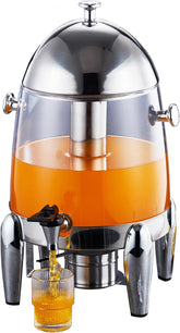 Balde de suco comercial de aço inoxidável, dispensador de bebidas frias de 12L com aquecimento elétrico para eventos de festas em casa