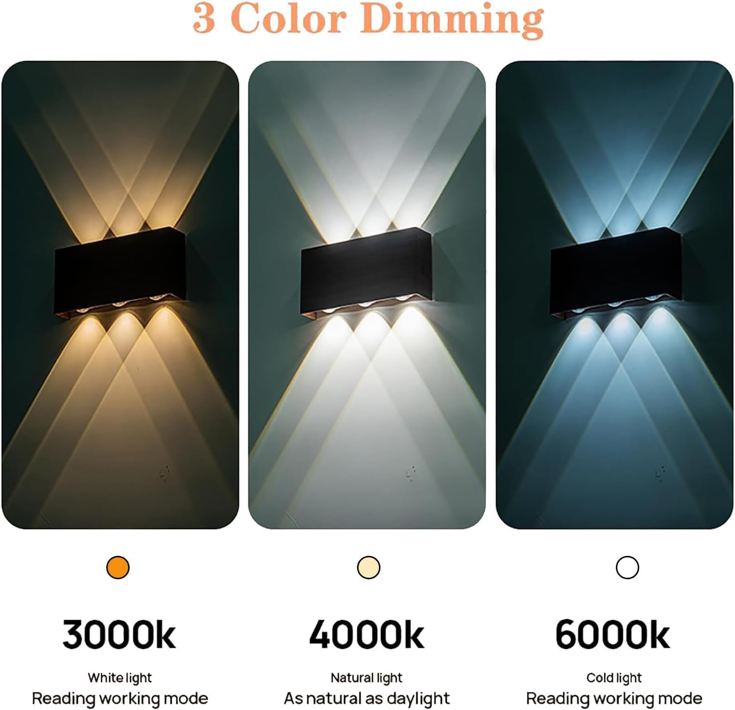 Shelprojsu LED Cordless Wall Sconce Set of 2, 5200mAh Rechargeable Battery Operated Wall Lamp with Remote Control, 3 Colors and Dimmable Magnetic Wireless Wall Light (Black, 2 PCS)