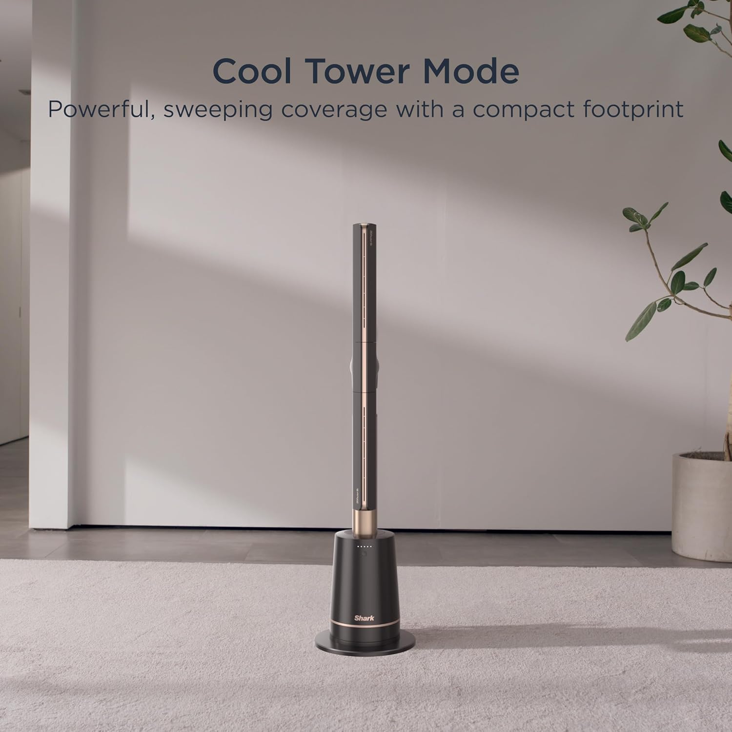 SHARK Ventoinha TurboBlade – ventoinha de torre sem pás ultra potente, refrigeração de alto desempenho até 80 pés, pivôs e rotações, oscilação de 180°, 10 velocidades, arrefece a casa, a