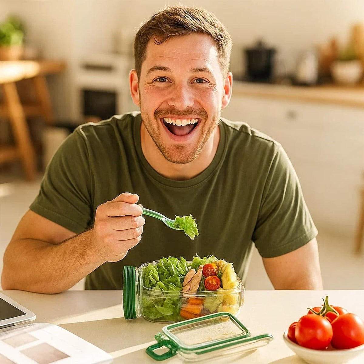 The Original Salad Pod, Portable Salad Jar And Box