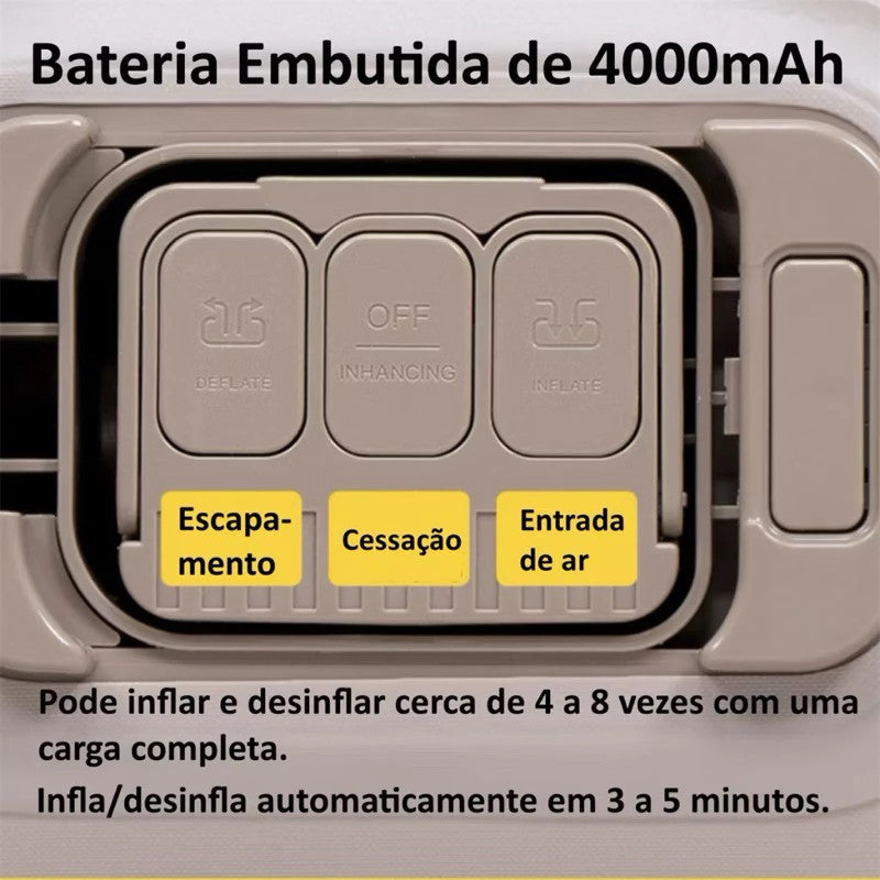 Colchão Inflável Solteiro Vem Com Uma Bomba Inflável De Bateria De Lítio Embutida E Removível 200*100*40cm Acampamento
