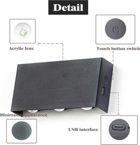 Shelprojsu LED Cordless Wall Sconce Set of 2, 5200mAh Rechargeable Battery Operated Wall Lamp with Remote Control, 3 Colors and Dimmable Magnetic Wireless Wall Light (Black, 2 PCS)