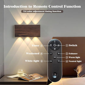 Shelprojsu LED Cordless Wall Sconce Set of 2, 5200mAh Rechargeable Battery Operated Wall Lamp with Remote Control, 3 Colors and Dimmable Magnetic Wireless Wall Light (Black, 2 PCS)