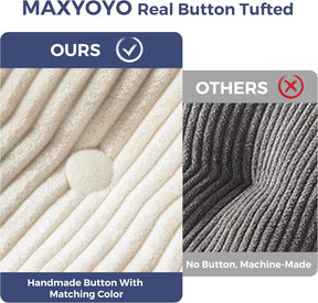 MAXYOYO מיטת ספה מתקפלת, כיסא שינה ניתן להמרה עם כרית מזרן מתקפל עם תמיכה בגב, מיטת כיסא מתקפלת ניידת נוחה ספה טרקלין לסלון חדר שינה, בז', יחיד