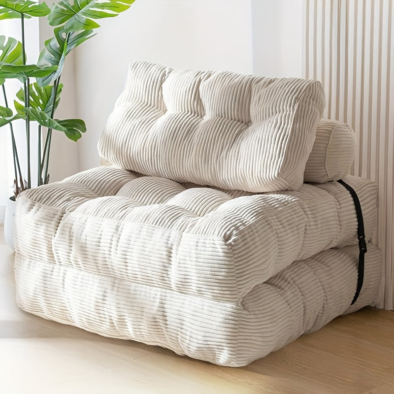 1 Sofá-Cama Dobrável com Tecido de Vácuo Comprimido - Design Minimalista Moderno que Poupa Espaço, Conforto Acolchoado Suave, Não Requer Montagem, Cama Portátil para Sala de Estar, Quarto de Hóspedes, Viagem - Fácil Armazenamento e Transporte, Sofá-Cama D