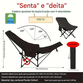 Cadeira Moon Dobrável Ajustável Portátil