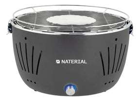 Churrasqueira móvel Naterial Table Grill Assador Portátil 23.1cm de altura y 37.5cm de diâmetro cinza