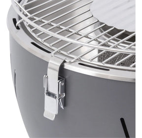 Churrasqueira móvel Naterial Table Grill Assador Portátil 23.1cm de altura y 37.5cm de diâmetro cinza