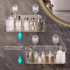 Caixa De Armazenamento De Sucção De Banheiro Sem Perfuração