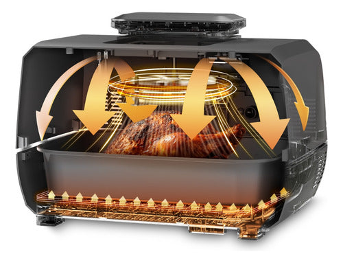 Fritadeira Air Fryer Barbecue Digital 12 Em 1 Led