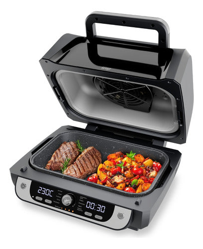 Fritadeira Air Fryer Barbecue Digital 12 Em 1 Led