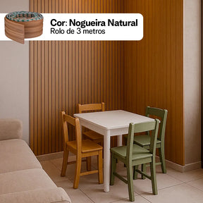 Kit Painel Ripado Autocolante 3M Laminado  | Linha Madeto | DIY