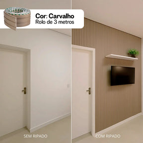 Kit Painel Ripado Autocolante 3M Laminado  | Linha Madeto | DIY
