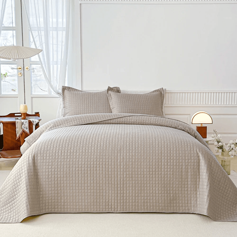 Kit de Colcha de Cama Bege