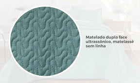 Kit Colcha de Cama Verde Carpentino