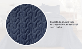 Kit de Colcha de Cama Azul