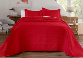 Kit de Colcha de Cama Vermelho