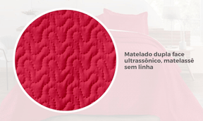 Kit de Colcha de Cama Vermelho