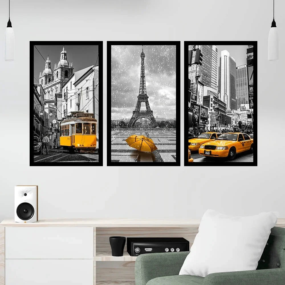 Kit 3 Quadros Decorativos Grandes