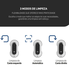 Robô de Limpeza Polidor Vidros Com Controle Remoto 72W Sensores Antiqueda W500 POLICLEANER WAP